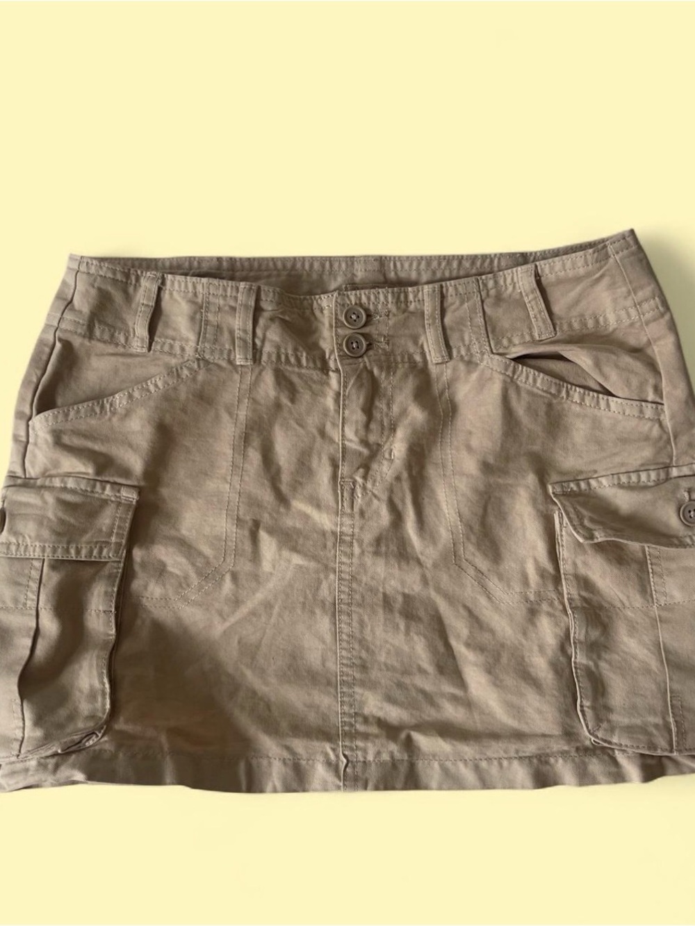 Brandy Melville Tan Cargo Mini Skirt